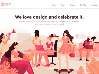 Celebrate Design concept design illustration landing page leaves nature