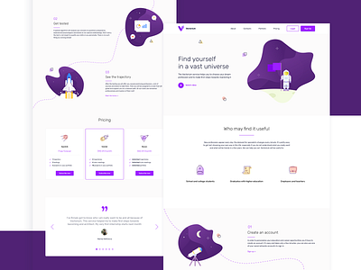 Vectorium landing page career design education icon illustration landing page logo sketch ui vector