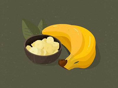 BANANA art banana brush drawing digital painting drawing illustration texture vector yellow