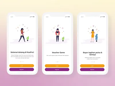 Mobile Payment Onboarding app ui ux