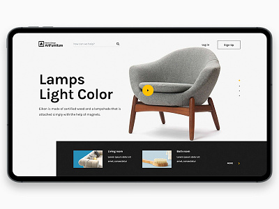 Artfurniture Website design page ui web