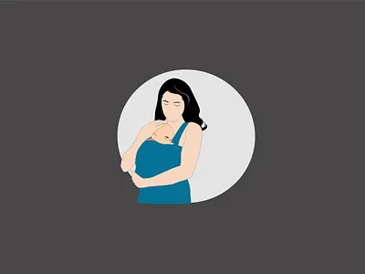 mom and baby cartoon comic graphic illustraion