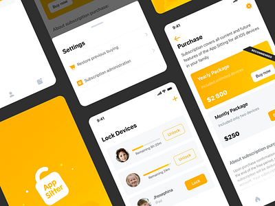 Childcare App app care child device lock orange purchase settings sitter unlock