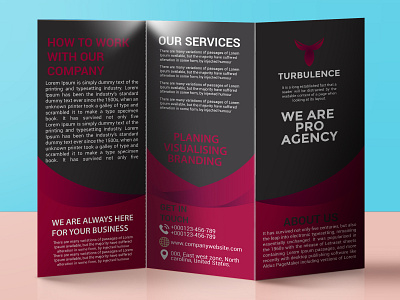 Trifold Brochure 3 fold a4 advertisement advertising agency brochure business clean company consultant corporate design financial handout marketing modern multi multipurpose pamphlet photoshop