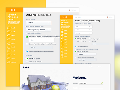 Form design for land application form design form field ui ux web website