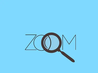Simple typography Logo - Zoom flat logo typography vector
