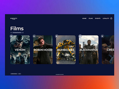 Foroxity webredisgn adobe creative suite adobe xd cinema concept design modern movies theater typography ui ui ux design web webdesigns website