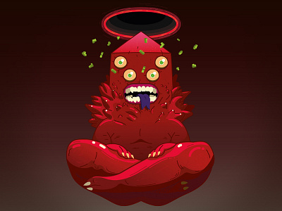 GOLB | Adventure Time adventure time buddha finn golb horned illistration jake monster portal pyramid tetris tongue vector vector art yoga