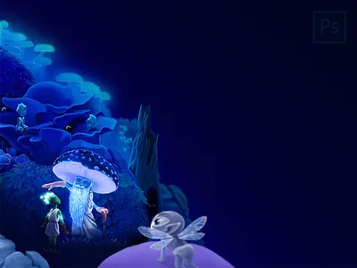 "Too Small Nucky" children book Illustration 2d adobe photoshop art book illustration bright character child story children books creative digital painting drawing experimental fairy fairy tale illustration inspiration magic social project vector zajno