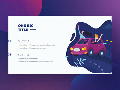 Template for presentation brand branding car identity illustration presentation presentation design template trip web