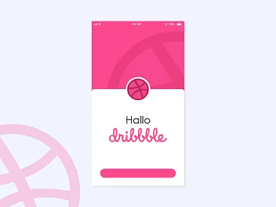 Hallo Dribbble!!! app design flat illustration logo ui vector