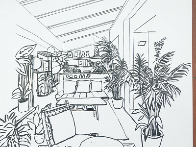 Perspective interior design design illustration interiordesign sketch