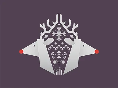 Rudolph adobe christmas geometric hike one illustration illustrator xmas