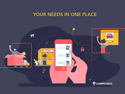 comprando application arab character flat icon illustration illustrator logo