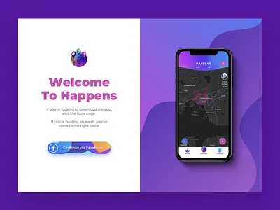 Happy App app landing page promo web