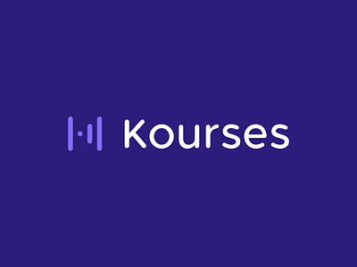 Kourses Logo Design audio branding clever logo colorful course courses creative design icon identity k logo logo design logo designer logo icon purple purple logo smart logo smart logos waves