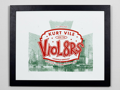 Kurt Vile Screen Printed Poster band poster concert poster design student poster print printer screen print student work two color