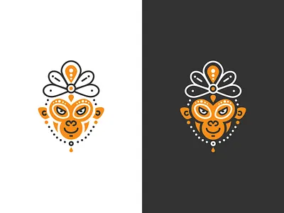 Monkey Logo african branding creative design digital gypsy hindi illustration indian logo monkey