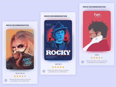 Movie card card interface movie shadow ui