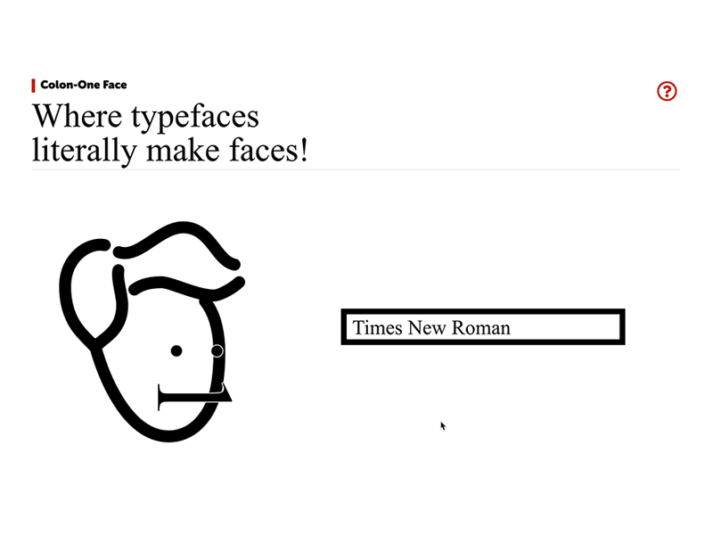 Colon-One Face design interaction design interaction design interactive type design typeface design typography ui ux design webdesign