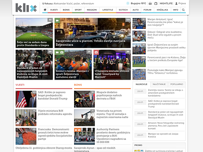 Klix.ba 2013 Design bosnia design frontpage klix klix.ba news news portal webdesign