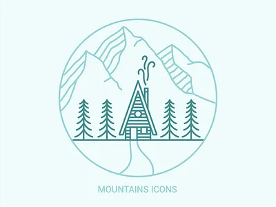Mountain house house icons icons design icons set mountain mountains nature ui design