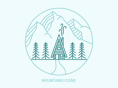 Mountain house house icons icons design icons set mountain mountains nature ui design