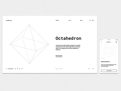 Geometric Shapes_ desktop & mobile app clean custom design digital figma geometric layout minimal simplicity ui ui ux design web website whitespace