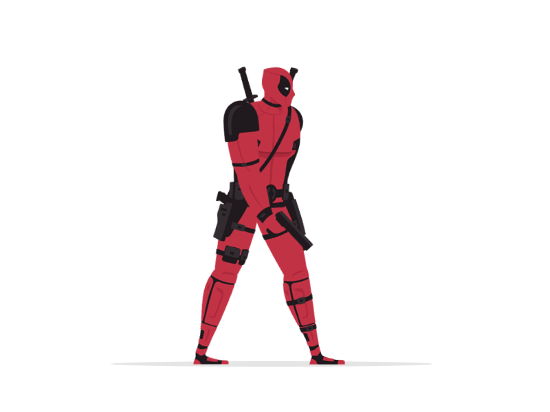 Deadpool ae after effects animation cartoon comic deadpool gif marvel motion design superhero