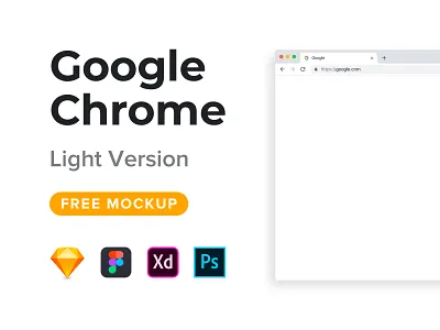 Google Chrome Mockup Freebie (Light Version) adobe photoshop adobe xd browser chrome figma free freebie google mockup photoshop sketch