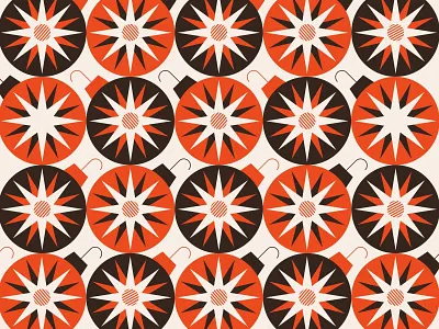 Happy Holidaze 02 baseline creative christmas happy holidays illustration mid century ornaments pattern star