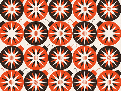 Happy Holidaze 02 baseline creative christmas happy holidays illustration mid century ornaments pattern star