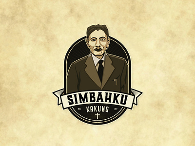 Simbah Kakung art badge badges classic design illustration kakung logo mature people rustic simbah tee design tee shirt tee shirt vector vector artwork vexel art vintage vintage badge