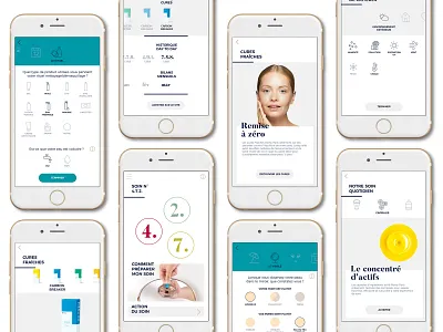 Romy Paris App android app connected cosmetic cosmetics design app icon ios line art uidesign vector vector illustration