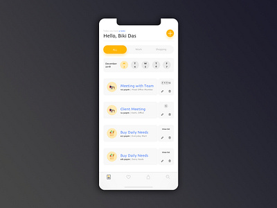 To do list app app design mobileapp profile ui ux web