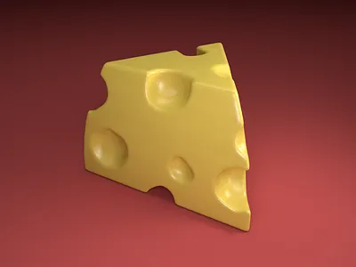 Toy cheese c4d cheese cinema 4d yellow