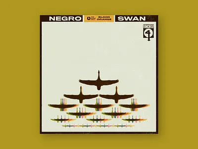 10x18 #04: Negro Swan by Blood Orange 10x18 album album art album artwork album cover concept cover art illustration record retro swan