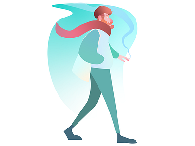 In The Wind character design design illustration illustrator vector