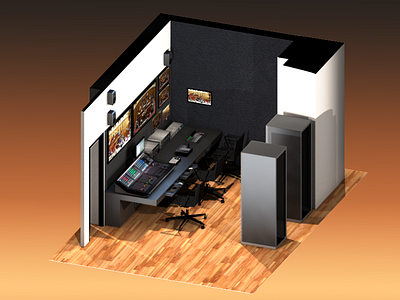 Stage management 3d 3ds max color design isometric low poly materials render shot ui ux