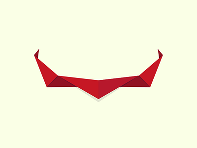 Bull Horns branding bull bull horns bull logo horns illustration logo origami origami bull origami horns red horns
