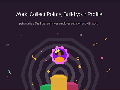 Build Profile on patron.ai build design forecasting gamification illusration management milestone party phases points profile project team ui ux web