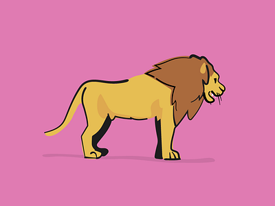 Lion animals cartoon illistration infographic line lion outline poster challenge vector