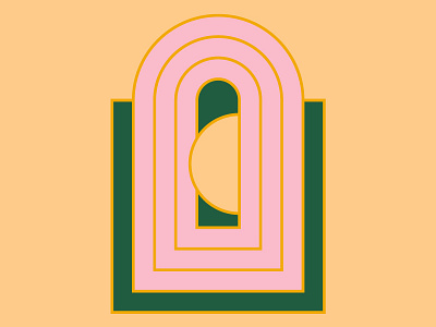 Geo Pin - Light arch enamel pin illustration lapel pin vector