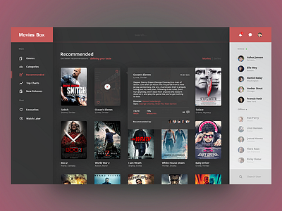 Movies Box UI Concept clean design details layout movie ui ux web