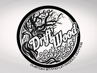 Drift Wood Logo - Custom Stand-Up PaddleBoards branding design logo vector