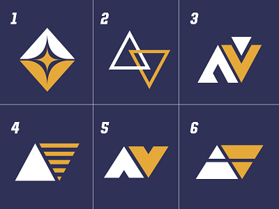 AV Brand Mark adobe illustrator aerospace brand brand and identity geometric graphic design identity illustrator industry logo mark monogram options space work in progress