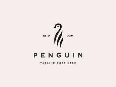 Penguin animal antarctica artic bird black cold design flat flightless fowl ice idea inspiration living logo mascot nature penguin simple wildlife