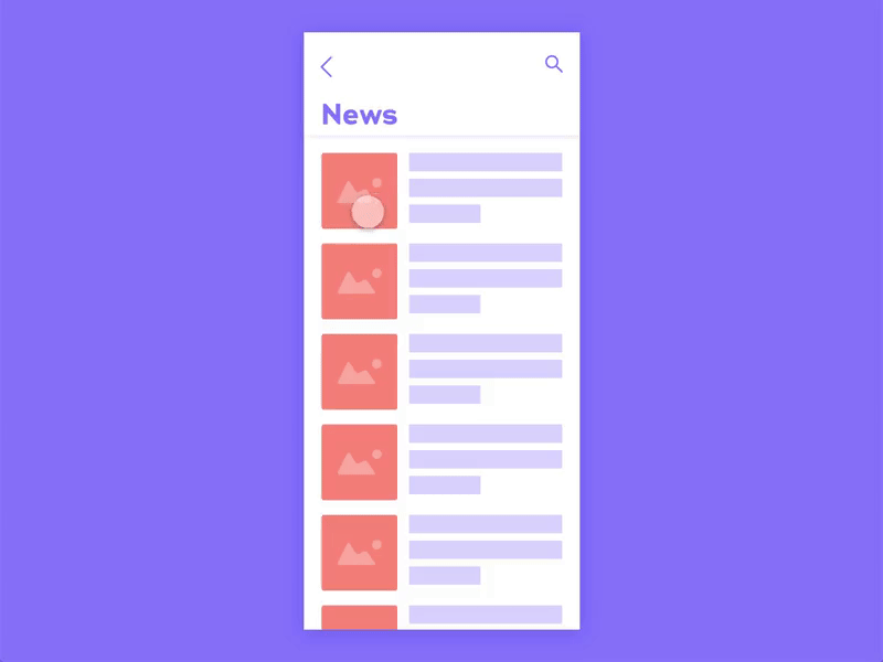 Daily UI #94 News animation dailyui icon image mobile motion transition ui