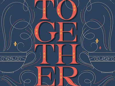 Together design illustration lettering typography