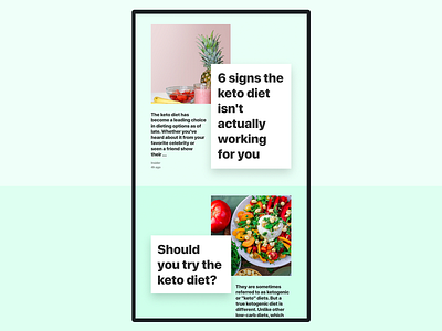 Article Display article articles digital signage headline keto mint news signage